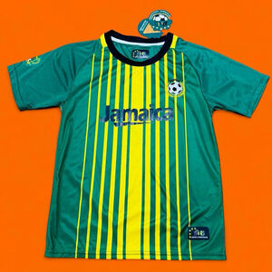 Jamaica Soccer Jersey Youth 10/12 Green Yellow #10 DNS Dry-Fit NEW Futbol Sport